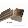 Plain Three Nesting Wooden Boxes with Lids (EB-004)